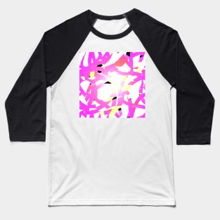 Strawberry Lemonade Abstract Pattern Baseball T-Shirt